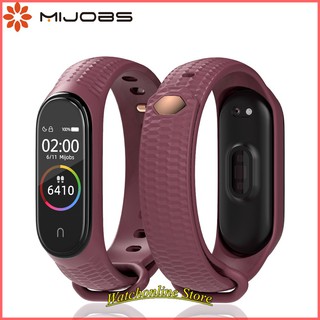 Dây Miijobs vân sần khóa kim cương Xiaomi Miband 5