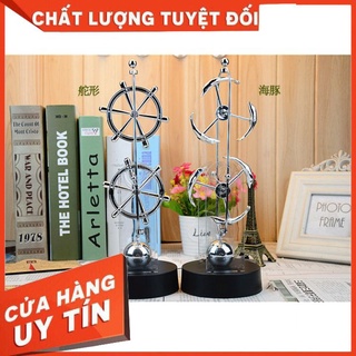 Con lắc Newton dao động vĩnh viễn phiên bản Cá Heo 2 bánh. Đồ chơi trang trí bàn làm việc XẢ STRESS hiệu quả.