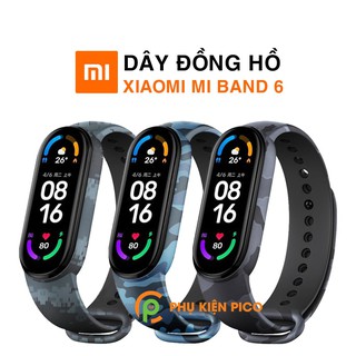 Dây đồng hồ Xiaomi Mi Band 6 cao cấp siêu mềm phong cách camo rằn ri nhiều màu - Dây silicon MiBand 6