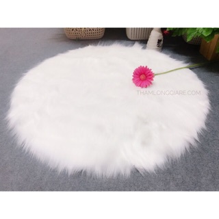 Thảm lông tròn đường kính 80cm- 1m - 1.2m - Lông thú hồ ly cao cấp