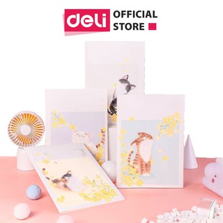 Sổ tay ghi chép khâu gáy B5 Deli 80 trang - 1 quyển - FB540 - Màu ngẫu nhiên