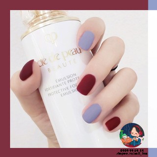 [ 720 1051 V7 Màu Mix Đỏ Bọc Đô ] Móng ĐƠN SẮC - Phom VUÔNG NGẮN - SƠN MỊN  [Tặng Miếng Dán Và Dụng Cụ] Lẻ
