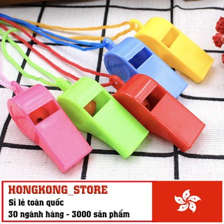 Còi nhựa thể thao có dây buộc - Còi trọng tài thể thao bằng nhựa nhiều màu sắc