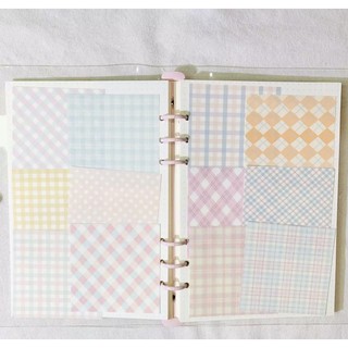 Set 30 tờ giấy nền caro aesthetic - Set 30 tấm giấy trang trí sổ tay bullet journal hàn quốc