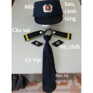 【Phụ Kiện 】Mũ, sao, cành tùng, cầu vai, ve, chốt áo, cà vạt cho quần áo trang phục bảo vệ