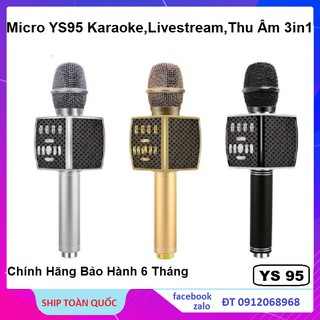 Micro SU-YOSD YS-95 Mic Karaoke Có Loa Bluetooth Tích Hợp Live Stream, Giả Giọng, Chính Hãng Bảo Hành 6 Tháng