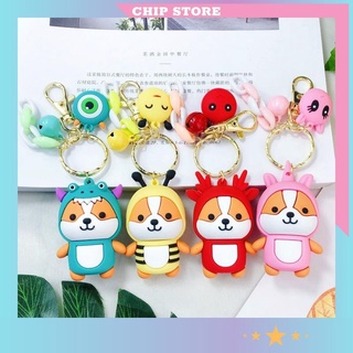 Móc khóa cute con sóc DIY ⚡ phụ kiện cá tính dễ thương cool ngầu nhiều màu sắc làm móc khoá xe máy túi xách thời trang