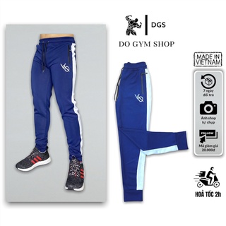 Quần dài tập gym nam DO GYM SHOP logo thêu, thun polyester co giãn thoáng mát không xù lông