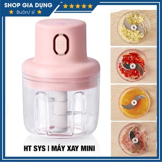 Máy Xay Đa Năng Cầm Tay Mini Sạc Điện Xay Tỏi Ớt Xay Thịt Hiệu Quả Cao