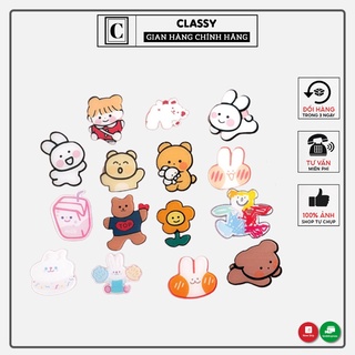 Phụ Kiện Sticker Cài Gim Trang Trí Balo Túi Ví Đẹp Xinh Xắn Dễ Thương Thời Trang Hàn Quốc CLASSY OFFICIAL STORE