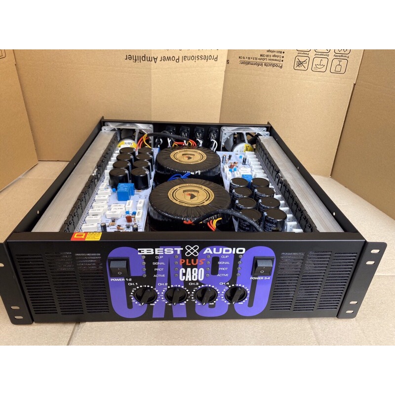 Cục Đẩy 4 Kênh CA80 .60 Sò. Công Suất 7800W Chuyên Dùng Đánh Bass, Đánh Sub