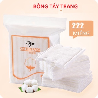 Bông tẩy trang 222 miếng cotton pad -bông nhiều lớp dày dặn - BTT222