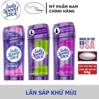 Lăn sáp khử mùi nữ Lady Speed Stick 65g Powder Fresh , Shower Fresh , Wild Freesia , Zero Purely Fresh , Simply Clean