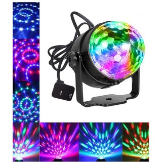 Đèn LED xoay 7 màu cảm ứng nhạc mini, đèn cảm ứng âm thanh, đèn vũ trường hàng loại 1