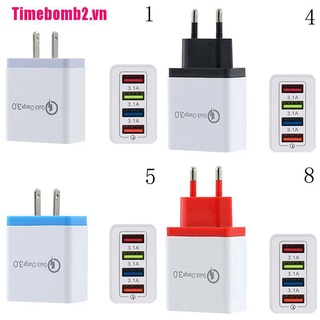 Cốc Sạc Nhanh Usb 3.0 4 Cổng 3a Tiện Dụng