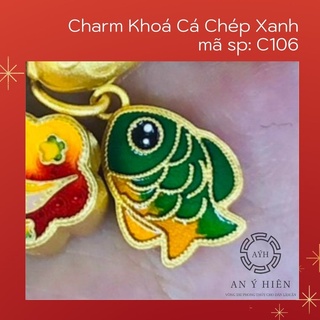 Charm Khóa cá chép xanh #C106 ( An Ý Hiên)