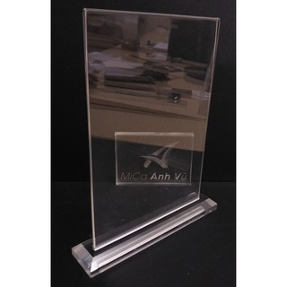 Kệ menu mica trong A4 21x29.8cm đế trong suốt 1.5cm