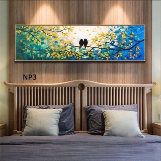 Tranh treo tường- Tranh CANVAS - Tranh treo phòng khách, Phòng ngủ mẫu đôi uyên ương - Kèm khung cao cấp.
