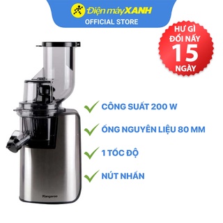 [Mã ELHA22 giảm 6% đơn 300K] Máy ép chậm Kangaroo KG1B6 200 W - Chính hãng BH 12 tháng - Ống nguyên liệu 80 mm