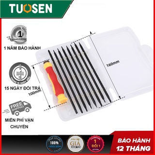 Bộ 9 chiếc tô vít, bộ tô vít 2 đầu mini đa năng có từ tính, sửa chữa tháo lắp điện thoại TUOSEN