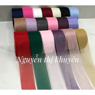 Ruy băng voan xước 60mm ( mét)