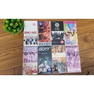 Hộp 30 tấm postcard + 120 sticker  BLACKPINK ITZY SEVENTEEN WANNAONE TWICE EXO MOMOLAND GOT7 BTS WINNER TFboys BIGBANG