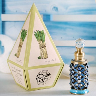 Tinh dầu nguyên chất, mẫu ether, 10ml, sả chanh lemongrass, hộp, Dalat Retro