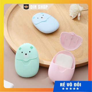 Xà Phòng Giấy SIÊU YÊU Set 50 Xà Bông Giấy Du Lịch 1 Lần Rửa Tay Dạng Miếng Tiện Lợi Nhiều Màu Sắc
