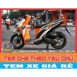 tem rời VARIO trắng cam