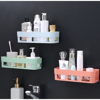 Bộ 3 Kệ dán tường nhà tắm, nhà bếp hình chữ nhật không cần khoan vít