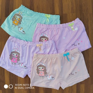 Quần lót đùi cotton cho bé gái in hình dễ thương size cho bé 14-29kg