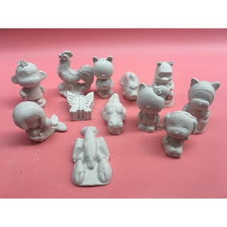 Tượng tô màu cỡ nhỏ 5-10cm cho bé làm quen hội họa