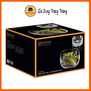 Set bát vuông trong suốt Nachtmann Domino Schalen 100630 set/5