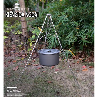 Kiềng 3 Chân Treo Nồi Nấu Ăn Cắm Trại, Dã Ngoại Gấp Gọn Chất Liệu Hợp Kim Nhôm - Giá Treo Nồi Nấu Ăn Tiện Lợi