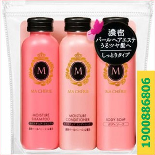 Set 3 dầu gội, xả, sữa tắm mini Shiseido Macherie  - Konni39 Sơn Hòa - 1900886806