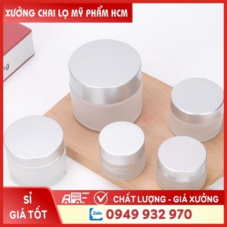 Hủ Đựng Kem ️ Hủ Chiết Mỹ Phẩm Thủy Tinh Mờ Nắp Bạc 30g/50g Dùng Đựng Kem Face/Muối Spa/Bột Nghệ/Bột Dưỡng Thể
