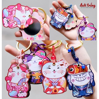 Móc chìa khoá Gương Mèo Thần tài (khách chọn mẫu muốn lấy qua chat)