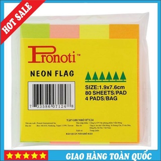 (07124) Tập giấy ghi nhớ phân trang 4 màu Pronoti, giấy note 4 màu