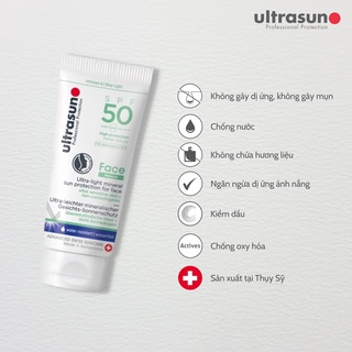 [HÀNG CÔNG TY] Kem Chống Nắng Khoáng Chất Dành Cho Da Nhạy Cảm Ultrasun Face Mineral SPF 50 PA++++ Chống Lão Hoá 40ml