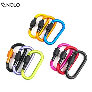 Combo 3 Móc Khóa Carabiner Chữ D Nhiều Màu Chất Liệu Hợp Kim Kẽm Chịu Lực Tốt