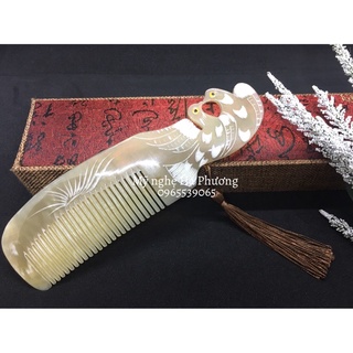 Lược sừng cao cấp chim đôi bồ câu - Đẹp nhất và sang trọng nhất - Mỹ nghệ Hà Phương
