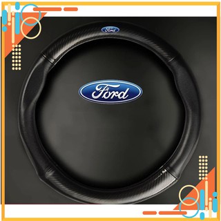 Bọc vô lăng cacbon có logo FORD