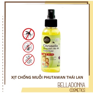 Xịt Chống Muỗi Phutawan Citronella Deet Free 100ml #Hương Lavender+Xả