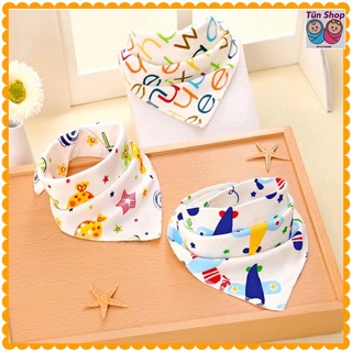 SET 5 YẾM TAM GIÁC COTTON CHO BÉ-CÚC BẤM 2 LỚP( SIÊU ĐẸP RẺ)