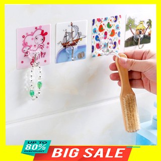 Móc Dán Tường Siêu Dính In Hình 3D Độc Đáo Chịu Lực 10kg 7x8cm