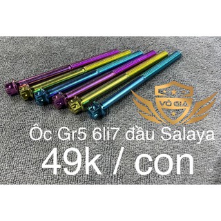 Ốc Titan Gr5 6li70 Đầu SALAYA bắt lốc máy tất cả các dòng xe gắn máy