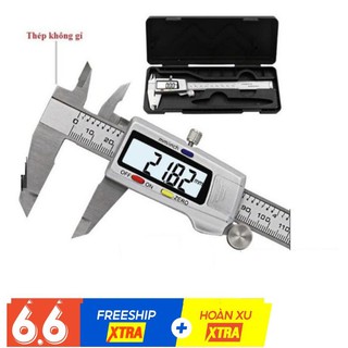 Thước cặp điện tử thép không gỉ 150mm-Tặng pin sơ cua