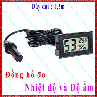 Đồng hồ đo nhiệt độ và độ ẩm dây dài 1m5 (pin mua riêng)