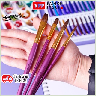 Bộ 4 Cọ Vẽ Màu Nước Mont Marte - Gallery Series Brush Set Watercolour 4pce - BMHS0028