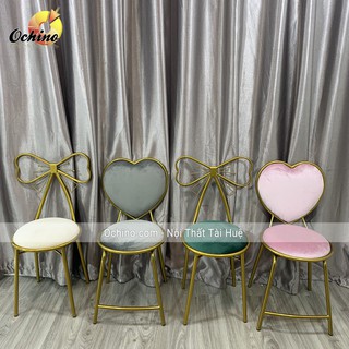 Ghế Trang Điểm Hình Nơ Nhập Khẩu Phong Cách Bắc Âu Sang Chảnh( Hàng Có Sẵn)